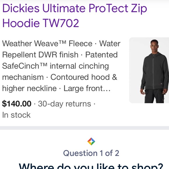 Dickies Proteck hoodie - Picture 5 of 10